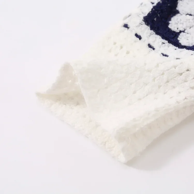 Wholesale daisy patchwork crochet-look pullover for OEM and private label production 7