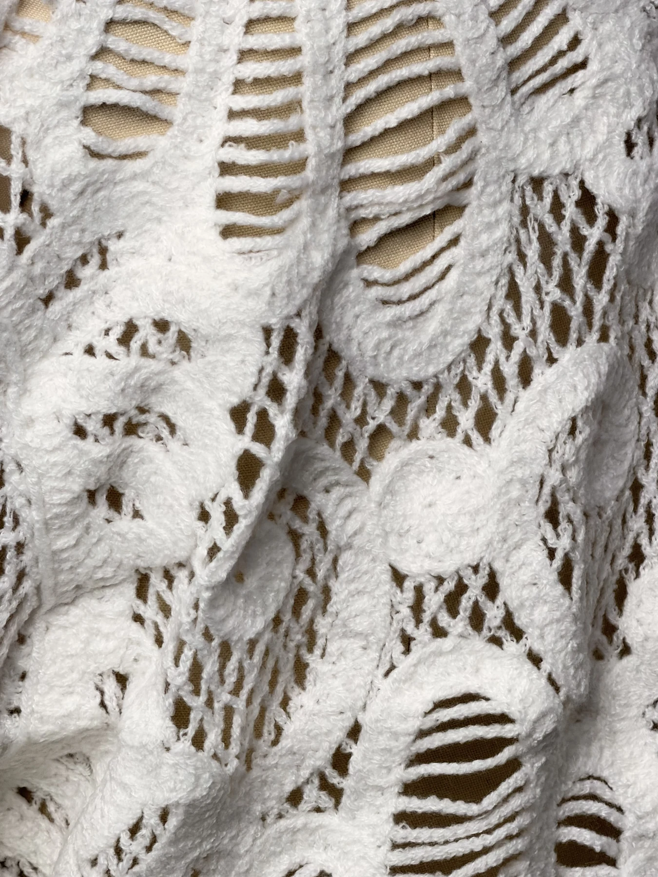 Wholesale Ivory Floral Tie-Front Crochet-Look Blouse for OEM and private label production 6